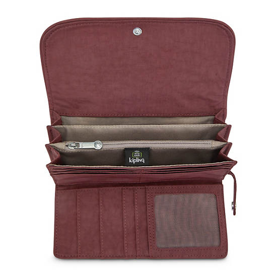 Kipling Money Land Snap Wallet Portefeuille Bordeaux | BE 2188ZU